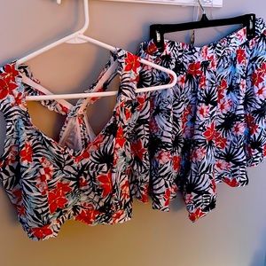 Lane Bryant cacique bralette and sleep short set.